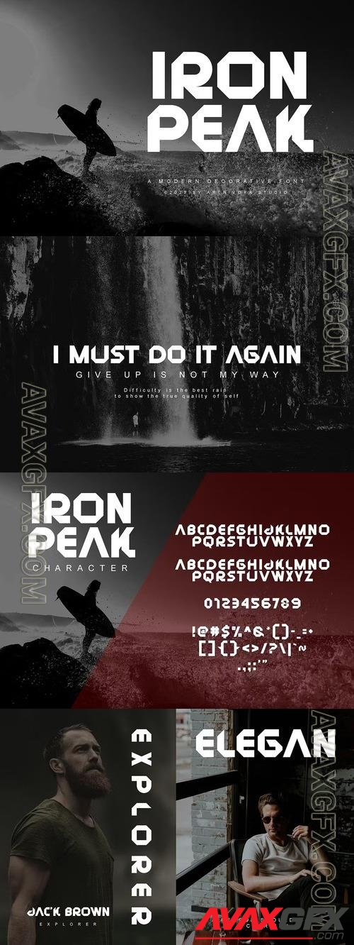 Iron Peak - Decorative Font