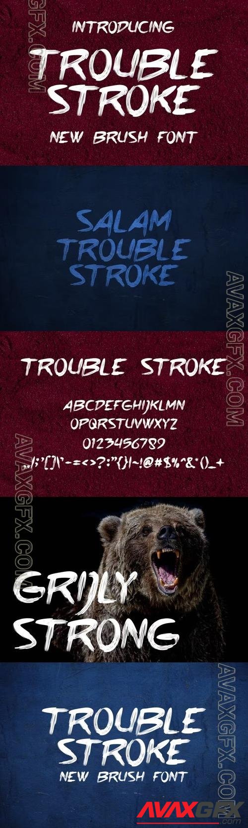 Trouble Stroke Fonts