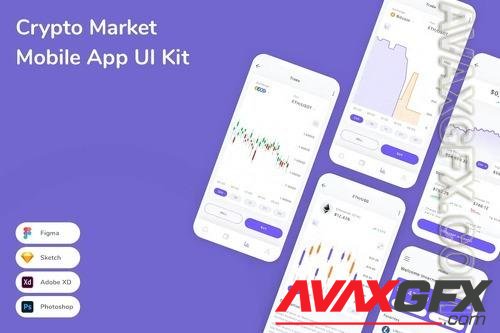 Crypto Market Mobile App UI Kit