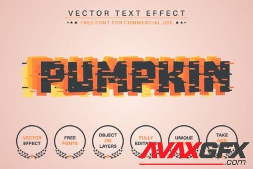 Pumpkin Layers Editable Text Effect - 14486611