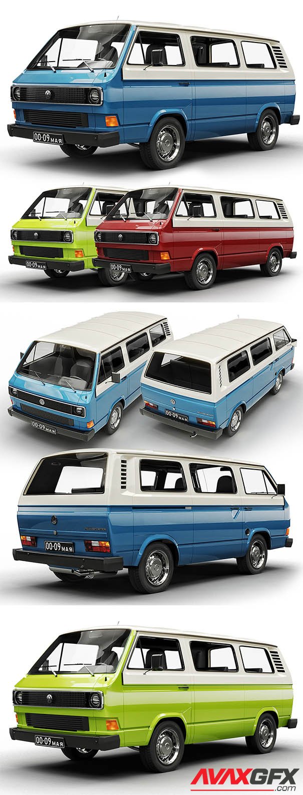 Volkswagen Transporter T3 3D Model