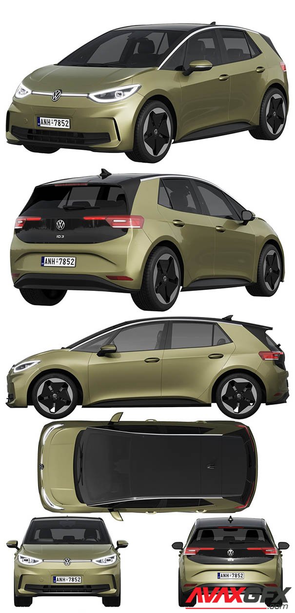 Volkswagen ID3 2024 3D Model