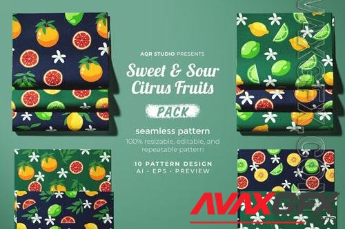 Sweet and Sour Citrus - Seamless Pattern Design