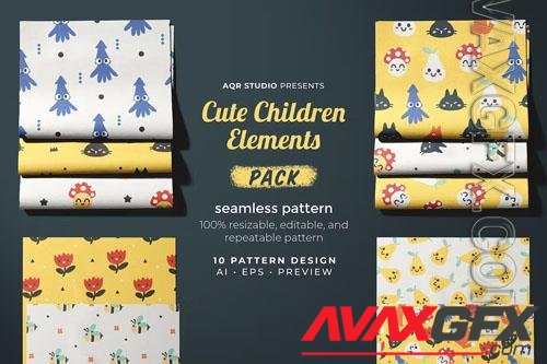 Children Elements Collection - Seamless Pattern Design