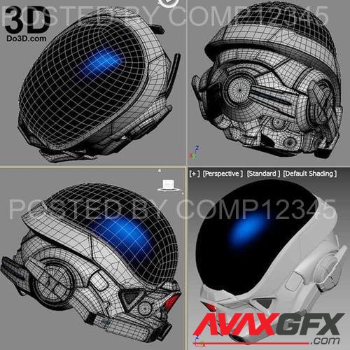 Mass effect Ryder helmet 3D Print