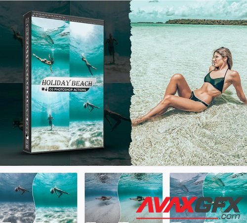 Holiday Beach Photoshop Actions - LXDMGSN