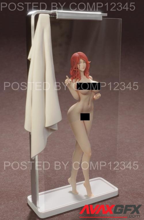 Steamy Red Head 3D Print