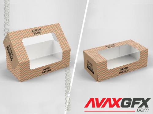 Paper Loaf Box Mockup with 2 Back View Options 384828327 [Adobestock]