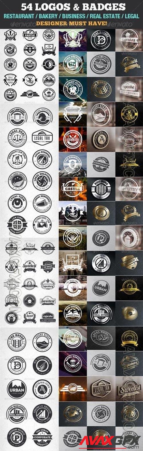 54 Logo Templates Design Badge Insignia Bundle 7067422
