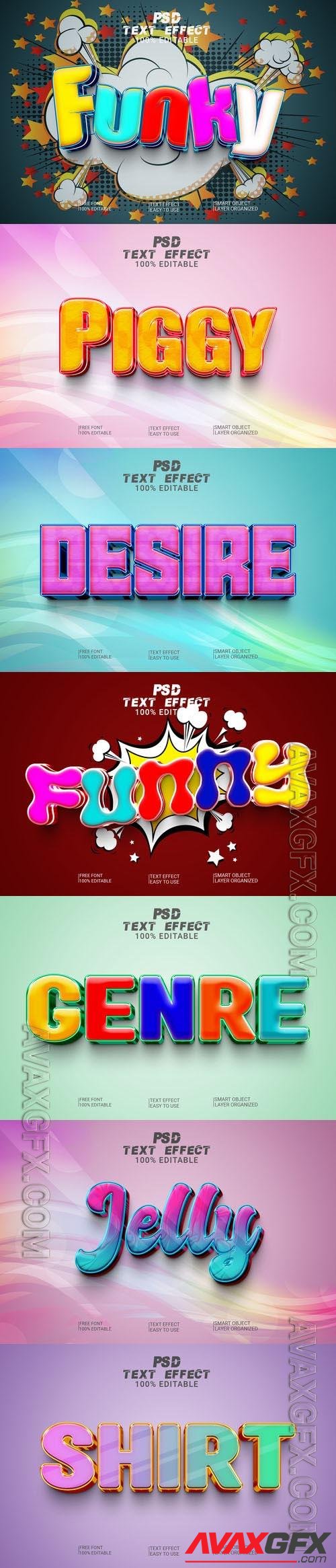 Psd style text effect editable set vol 437