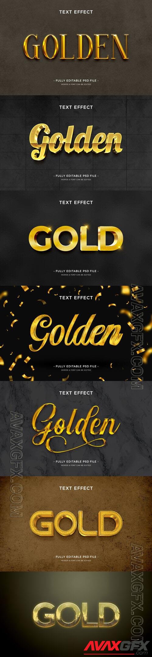 Psd style text effect editable set vol 436