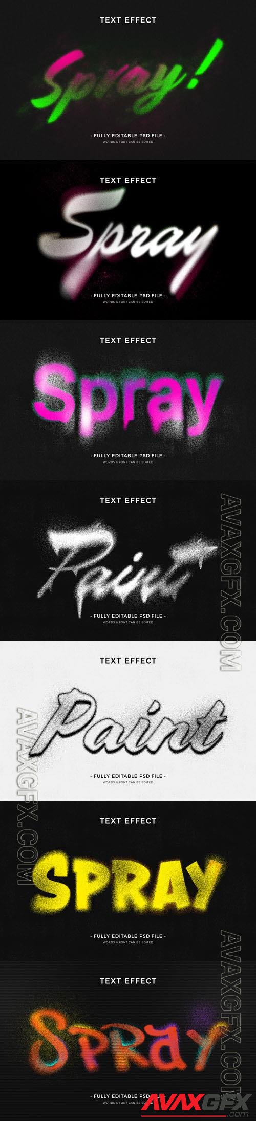 Psd style text effect editable set vol 435