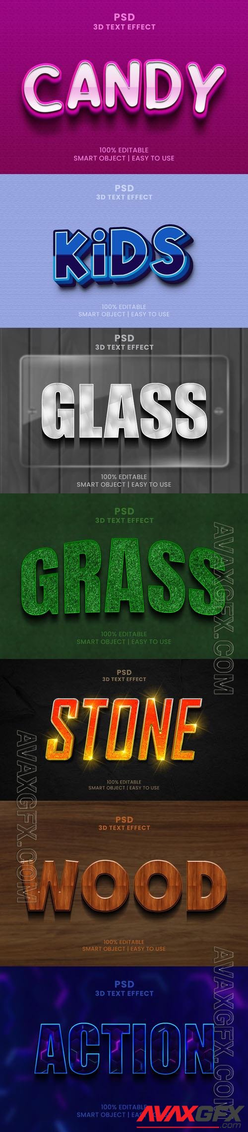 Psd style text effect editable set vol 429