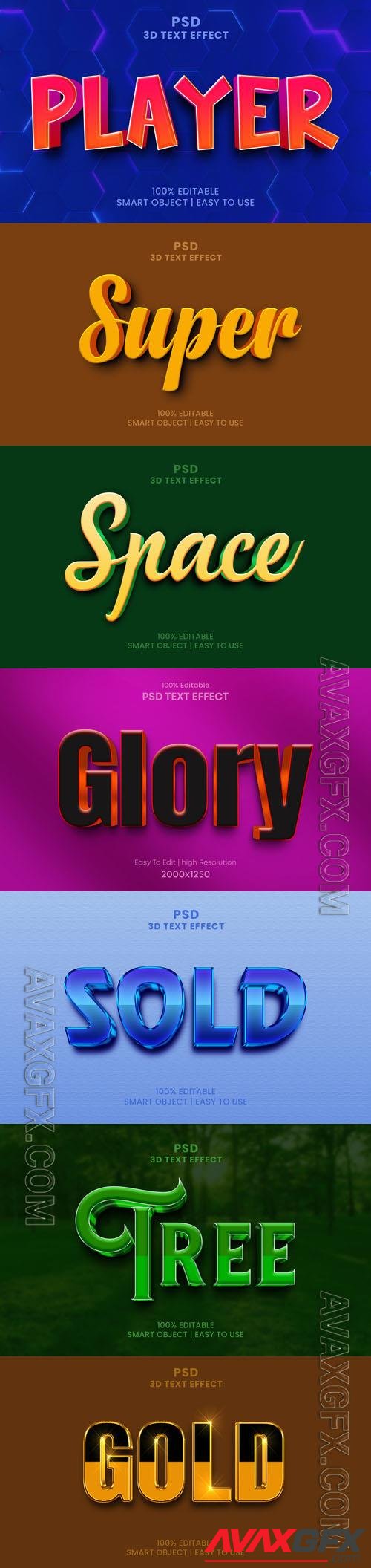 Psd style text effect editable set vol 426