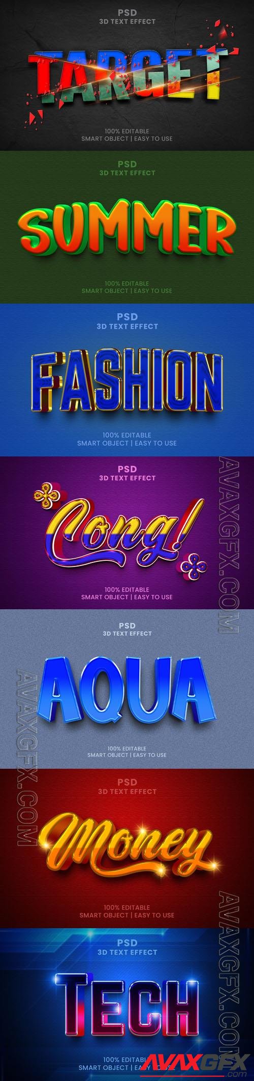 Psd style text effect editable set vol 424