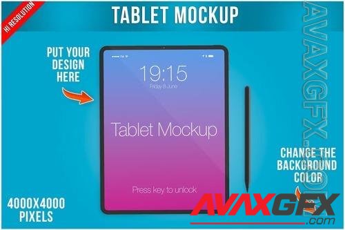 Tablet Mockup - Top View
