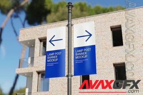 Lamp Post Banner Mockup