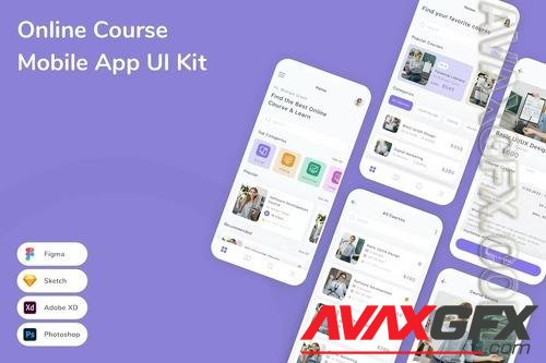 Online Course Mobile App UI Kit