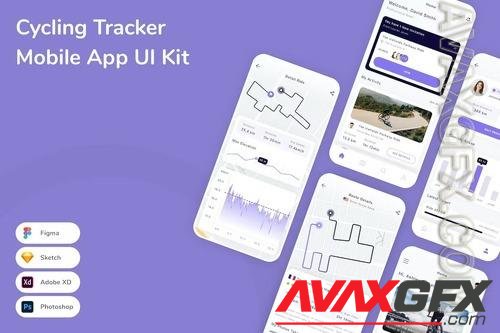 Cycling Tracker Mobile App UI Kit