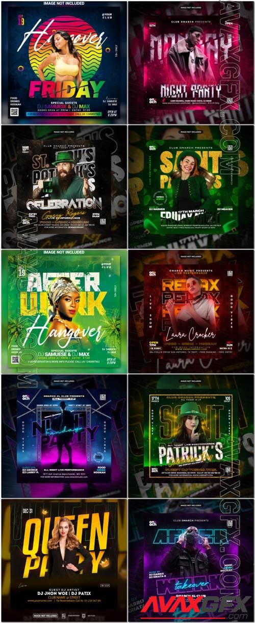 Flyer social media post, psd banner set vol 293