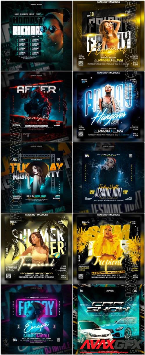 Flyer social media post, psd banner set vol 292