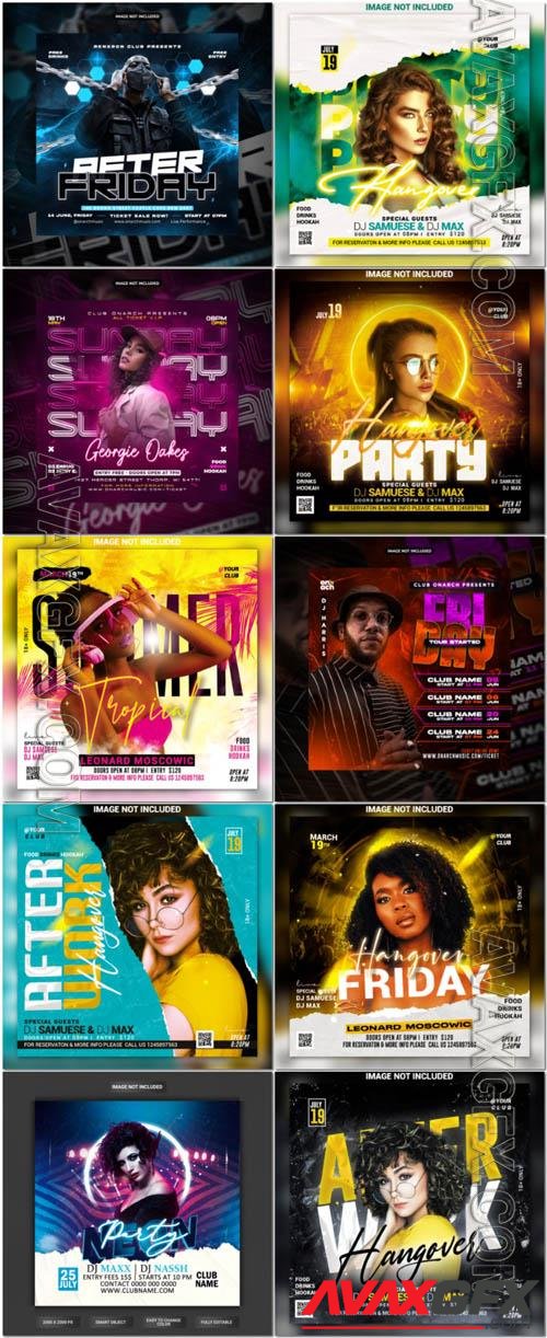 Flyer social media post, psd banner set vol 291