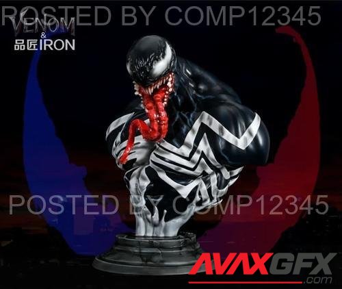 Venom Iron Bust 3D Print