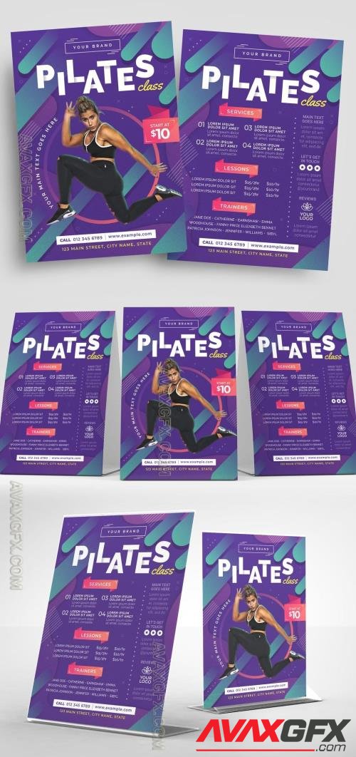 Pilates Gym Flyer Layout for Fitness Classes 355486923 [Adobestock]