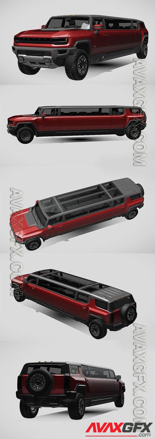 GMC Hummer EV SUV Limousine 2024 - 3d model