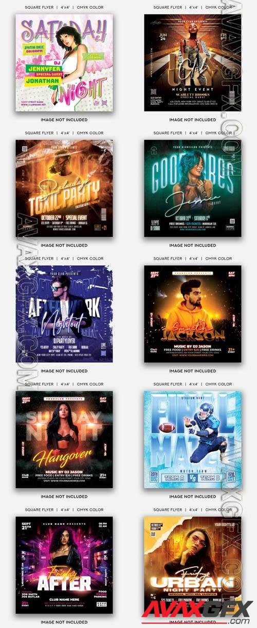 Flyer social media post, psd banner set vol 304