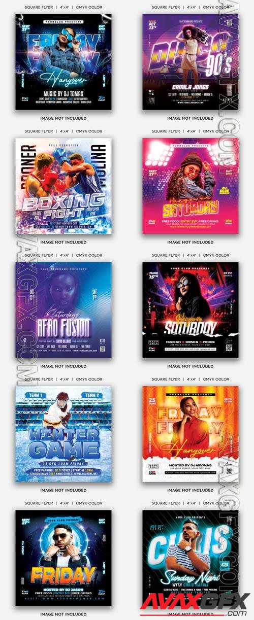 Flyer social media post, psd banner set vol 297