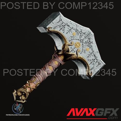 God of War Thor Hammer 3D Print