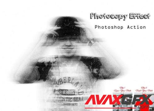 Photocopy Effect Photoshop Action - 14654871