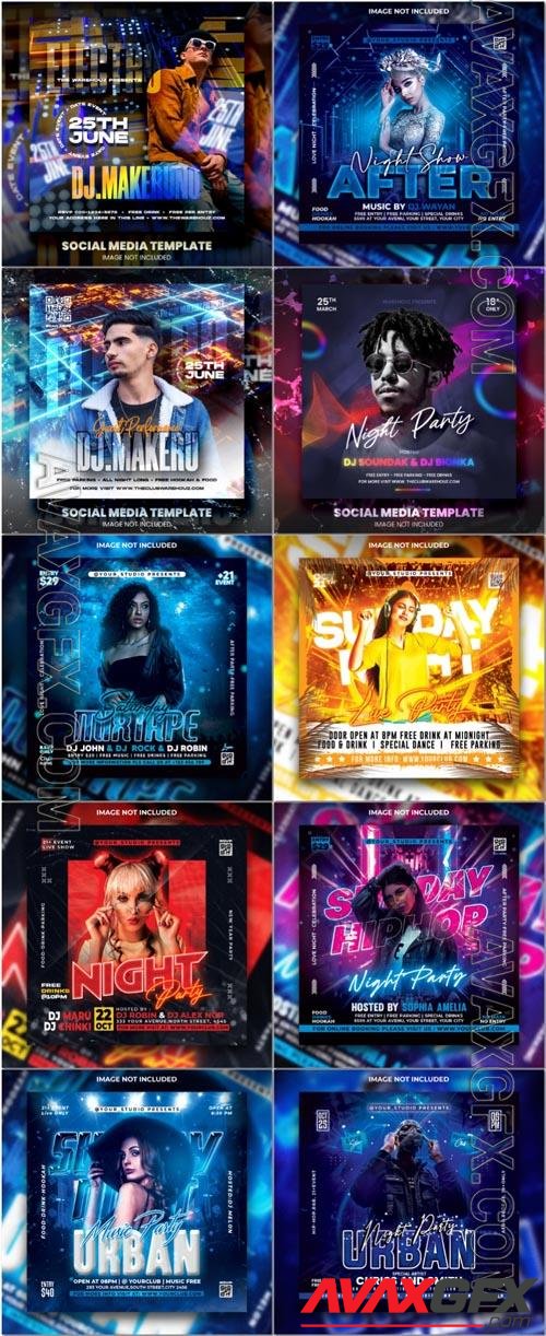 Flyer social media post, psd banner set vol 312