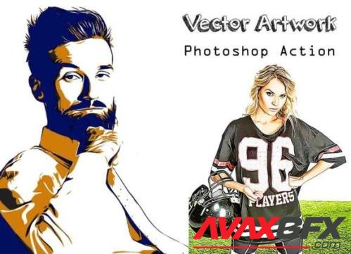 Vector Artwork Photoshop Action - 14970177