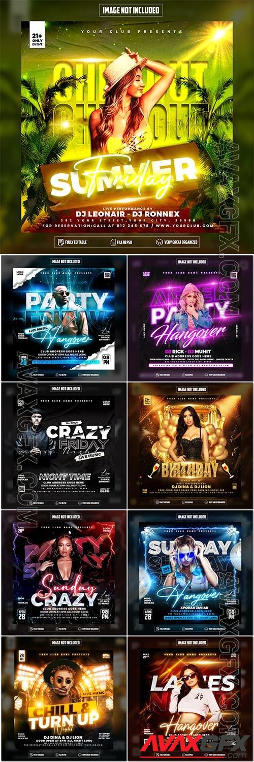 Flyer social media post, psd banner set vol 315