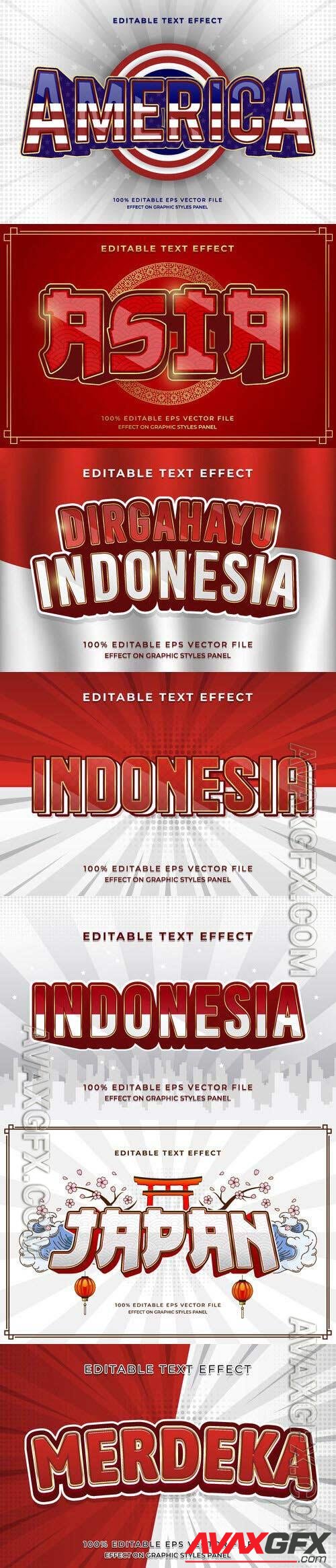 Vector 3d text editable, text effect font vol 182