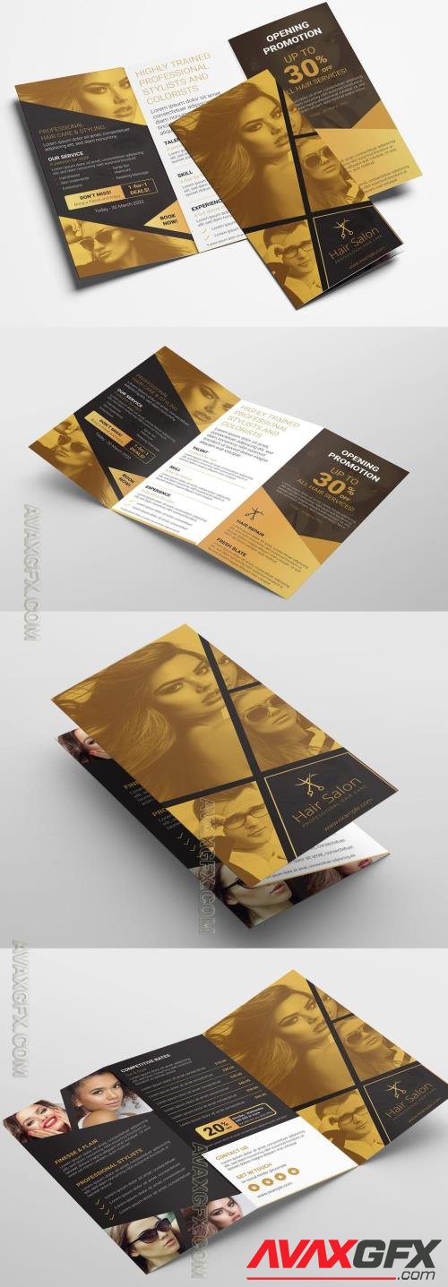 Black and Gold Trifold Brochure Layout 333031078 [Adobestock]