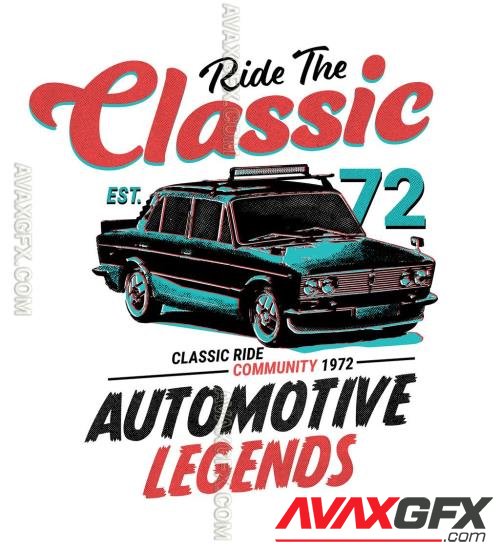Car Classic Vintage Graphic Design Layout 320862109 [Adobestock]