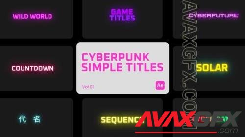 Cyberpunk Simple Title 01 for After Effects 45066830 [Videohive]