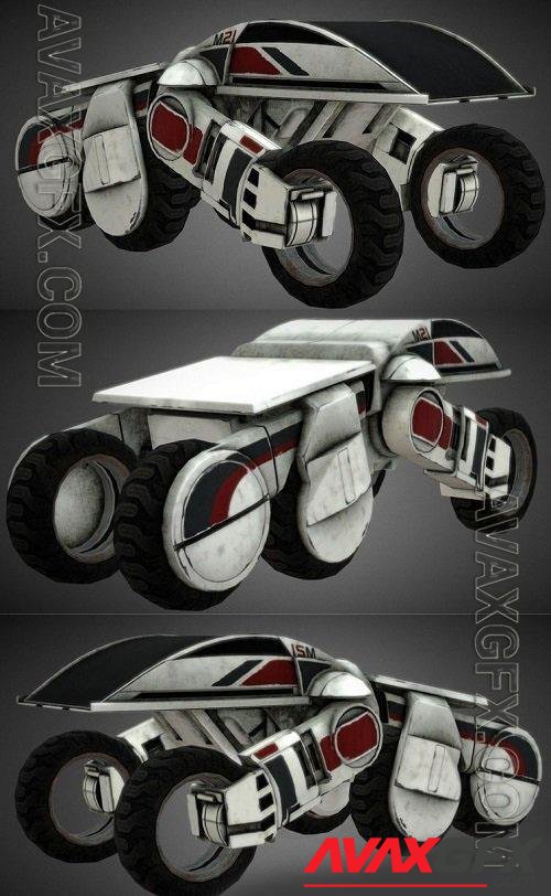 Syd Mead Vehicle, Mass Effect Style PBR - 3d model