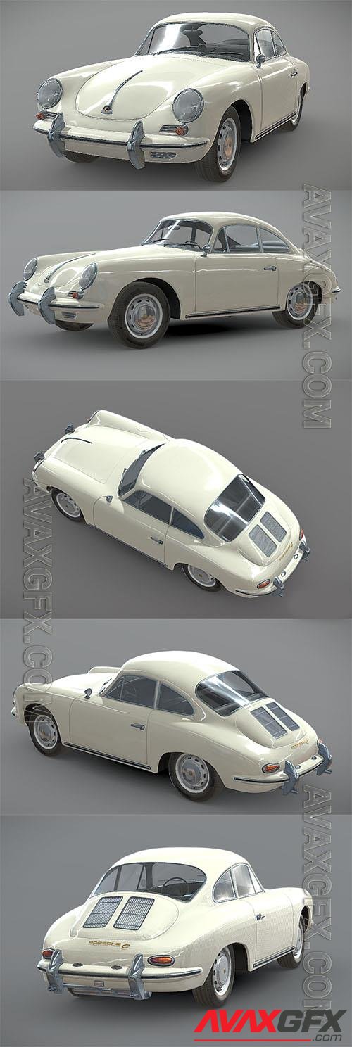 Porsche 356C (1966) PBR - 3d model