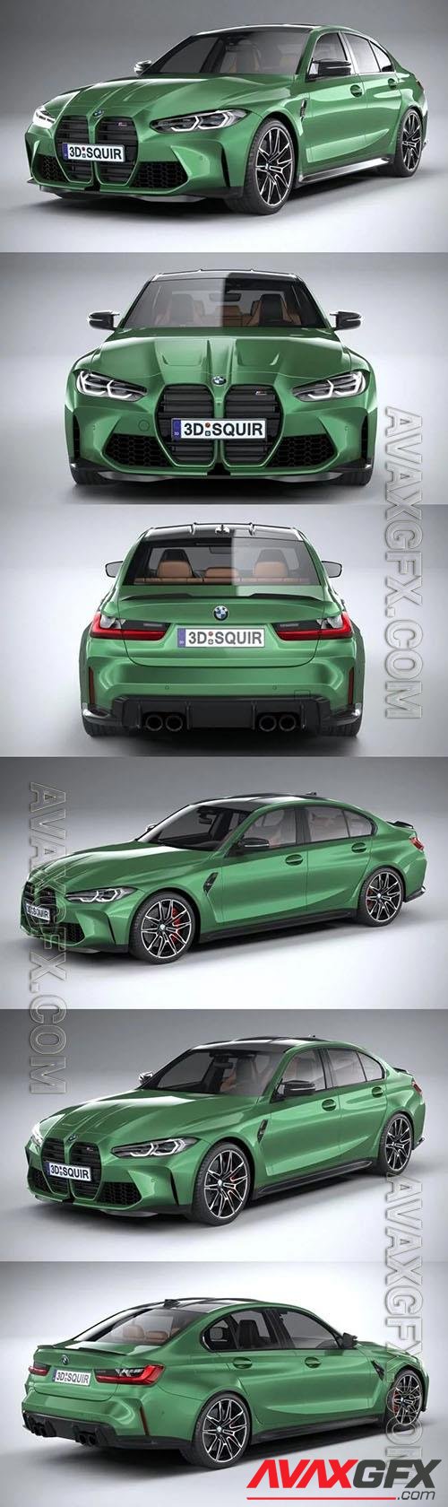 BMW M3 Competition G80 2021 - 3d model
