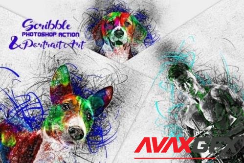 Scribble Portrait Art Effect - 7257182