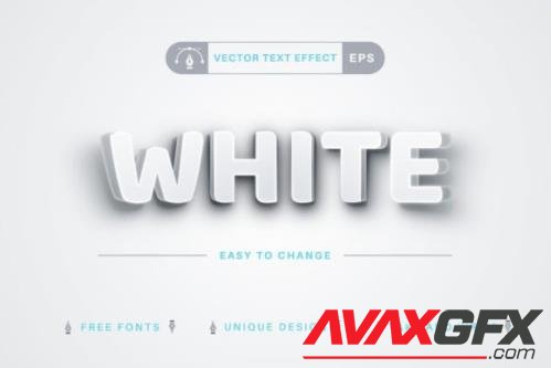 Bend White - Editable Text Effect - 14500108