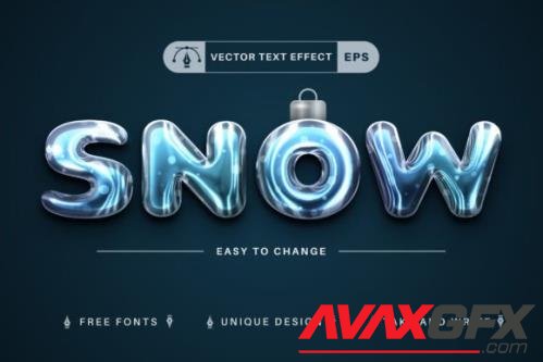 Snow - Editable Text Effect - 14500159