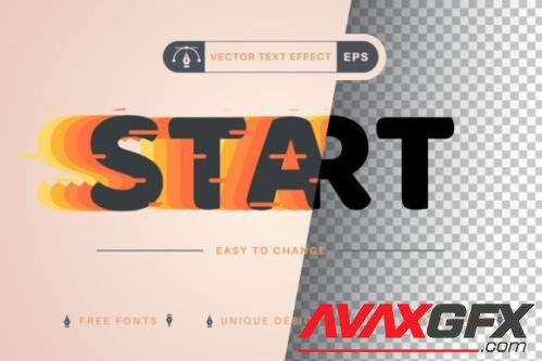 Start - Editable Text Effect - 14500346