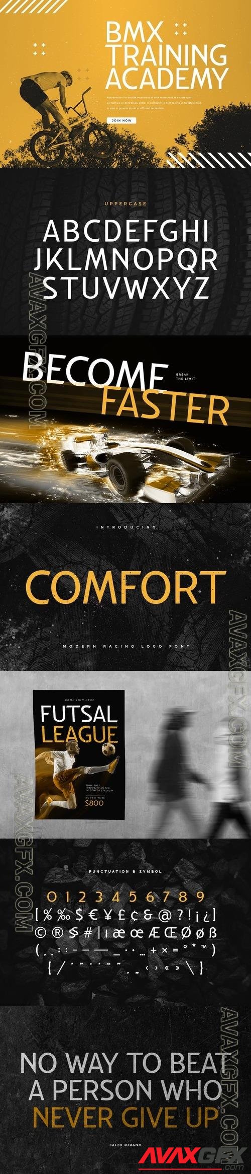 Comfort - Modern Racing Logo Font