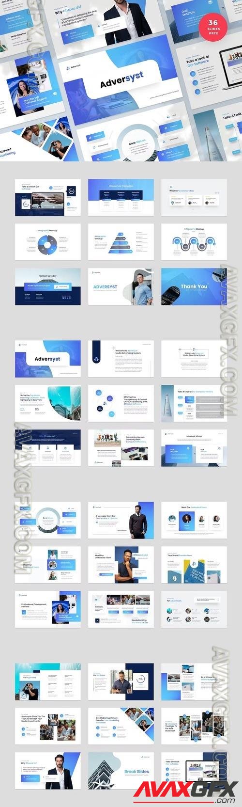 Media Advertising System PowerPoint Template [PPTX]