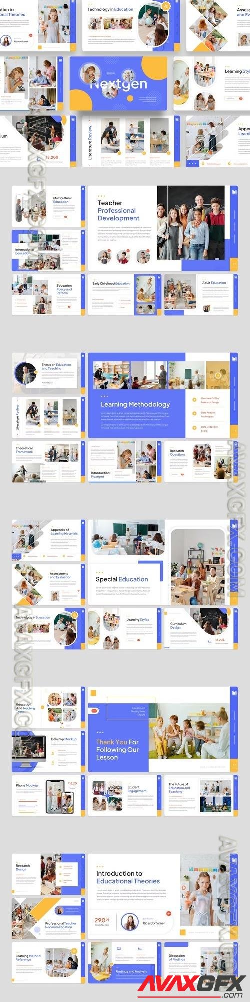 Education & Teaching Thesis PowerPoint Template [PPTX]